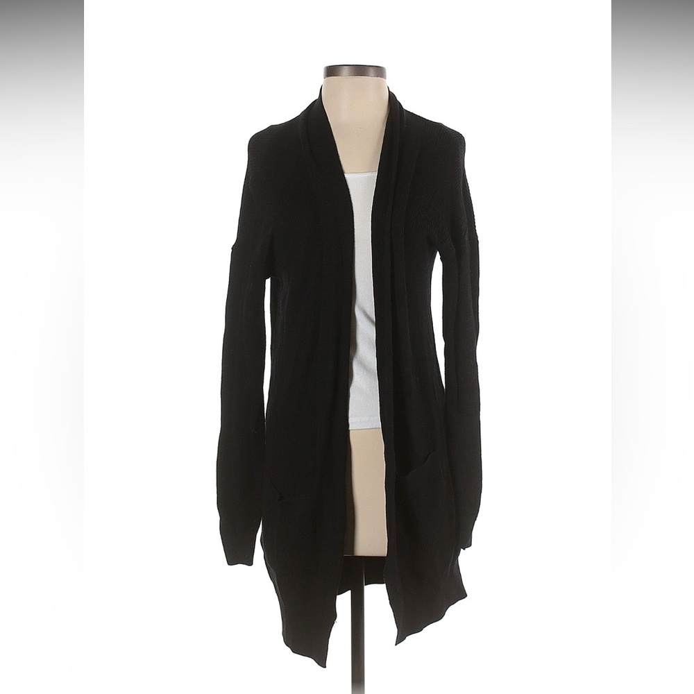BP Black Open Front Cardigan Long Cozy Size Small